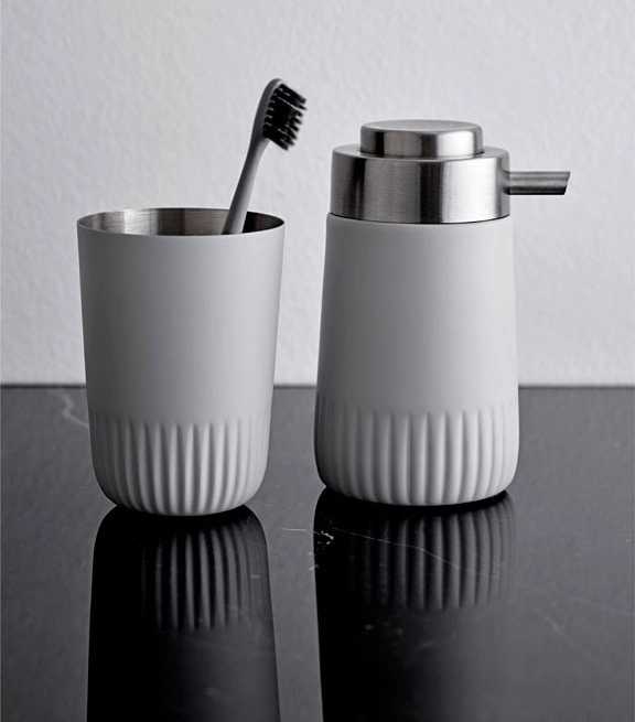 Södahl Kelímek na zubní kartáček plissé light grey