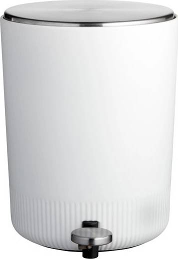 Södahl Koupelnový pedálový koš plissé white 5l