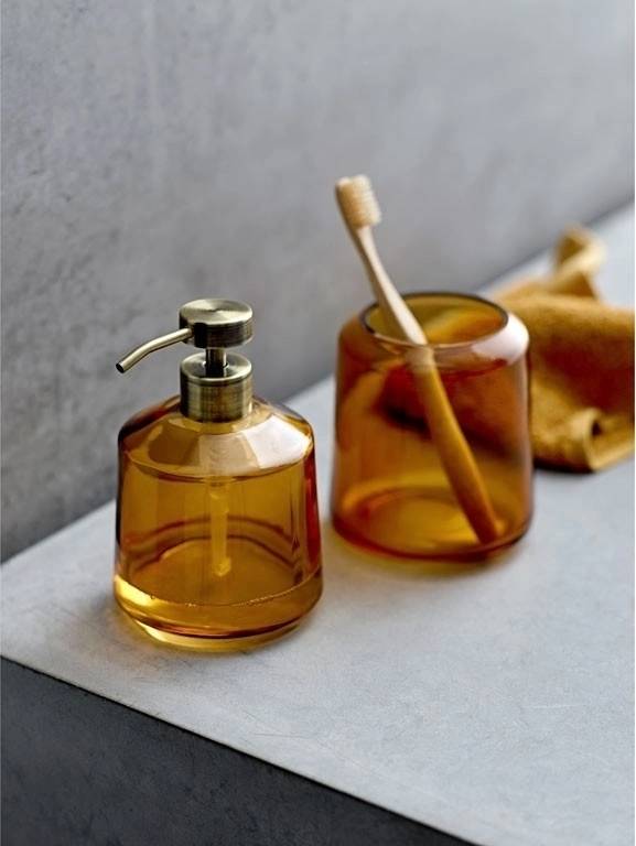Södahl Kelímek na zubní kartáček vintage amber glass