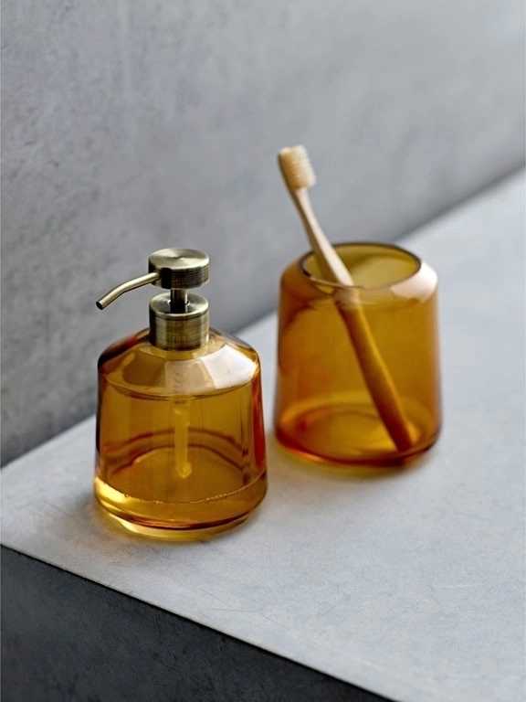 Södahl Kelímek na zubní kartáček vintage amber glass