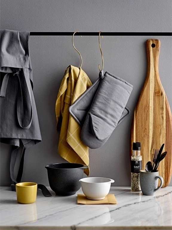 Södahl Kuchyňská zástěra 70x73 soft light grey