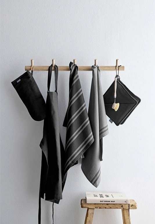 Södahl Kuchyňská utěrka 50x70 soft tools black (2 ks)