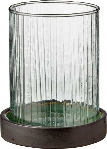 Bitz Svícen s led svíčkou s časovačem 17 cm green