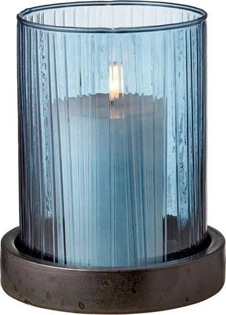 Bitz Svícen s led svíčkou s časovačem 24 cm blue