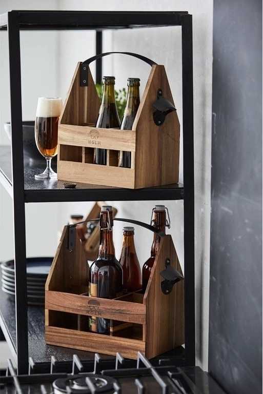 Holm Nosič na pivo s otvírákem 23x15x29cm cm