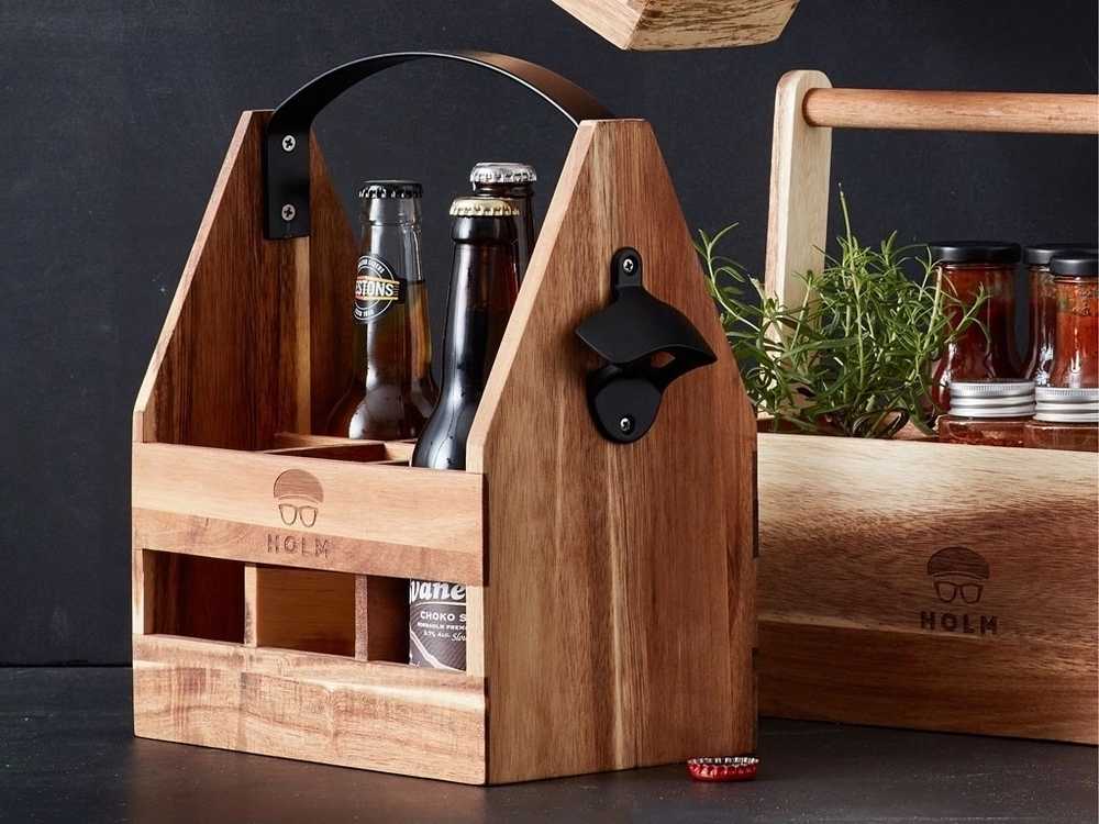 Holm Nosič na pivo s otvírákem 23x15x29cm cm
