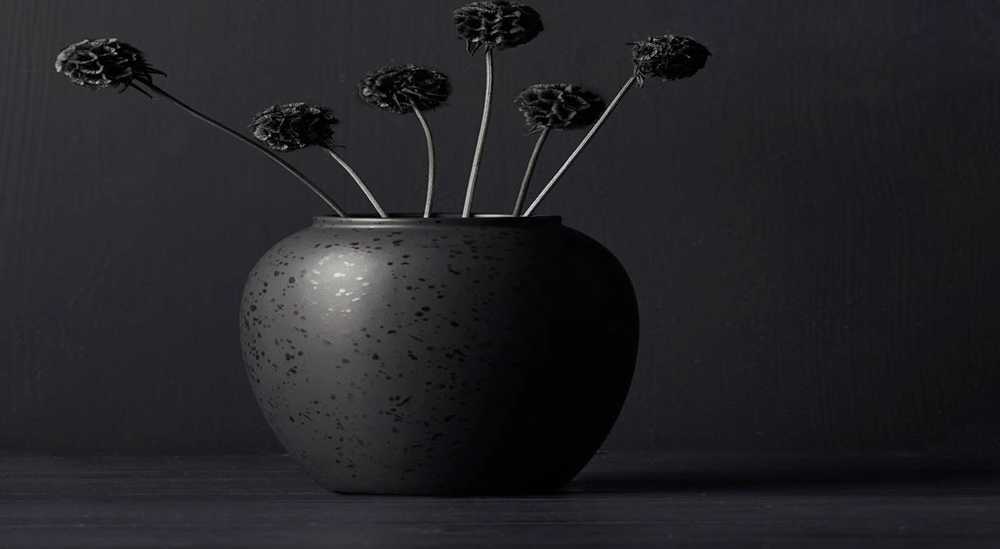 Bitz Váza 20 cm black