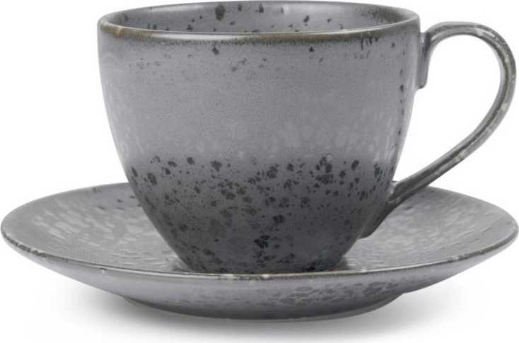 Bitz Cappuccino šálek s podšálkem grey