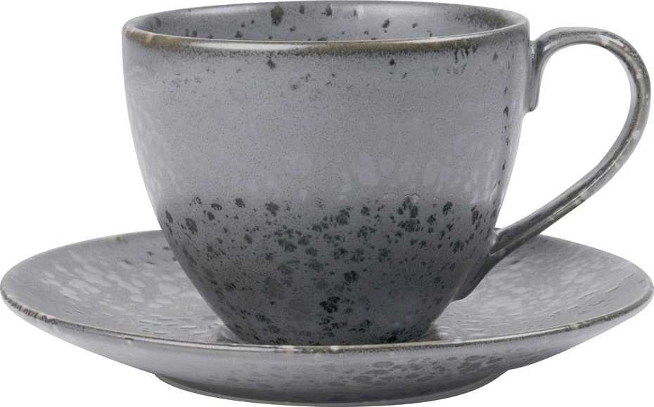 Bitz Cappuccino šálek s podšálkem grey