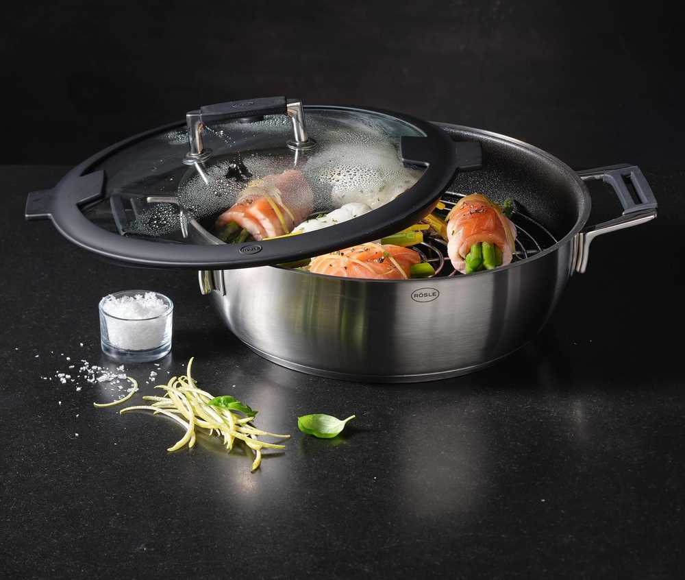 Rösle Parní hrnec Silence PRO s nepřilnavým povrchem, 28 cm