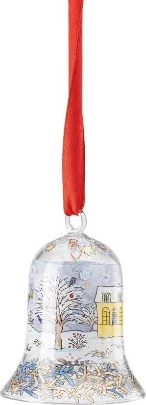 Rosenthal Skleněná ozdoba na stromeček Zvonek, Štědrý večer, 7 cm