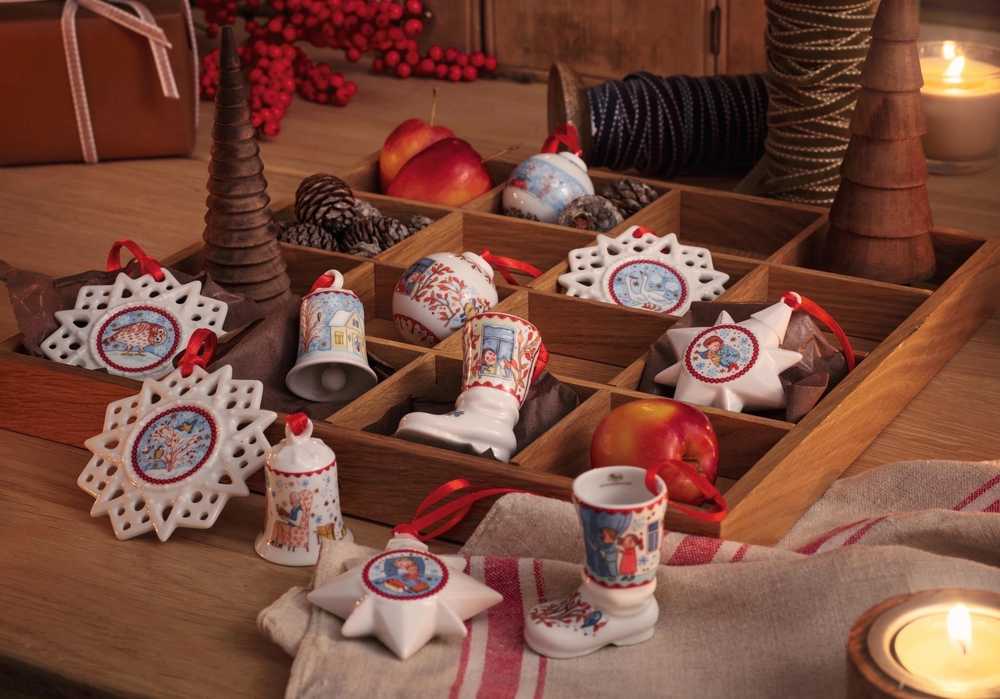 Rosenthal Skleněná ozdoba na stromeček Koule, Štědrý večer, Ø6 cm