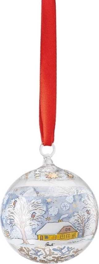 Rosenthal Skleněná ozdoba na stromeček Koule, Štědrý večer, Ø6 cm
