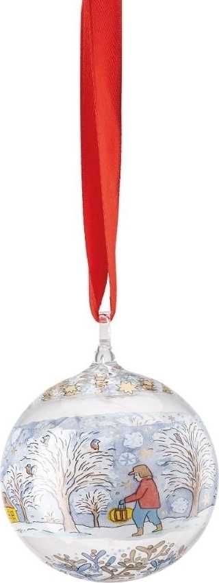 Rosenthal Skleněná ozdoba na stromeček Koule, Štědrý večer, Ø6 cm