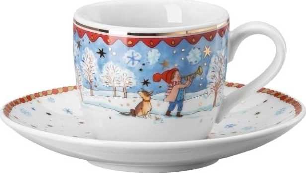 Rosenthal Vánoční espresso šálek a podšálek, Štědrý večer, 0,08l/12 cm