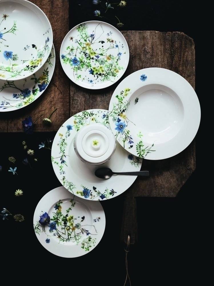 Rosenthal Fleurs des Alpes dezertní talíř s okrajem, 23 cm