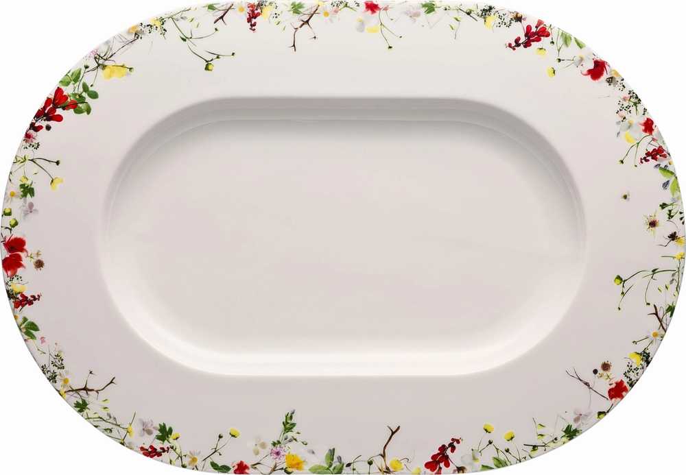 Rosenthal Brillance Fleurs Sauvages Oválný servírovací tác, 41x29 cm