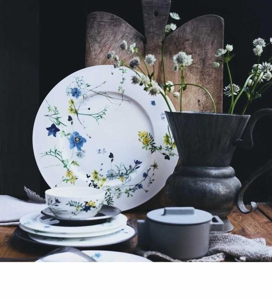 Rosenthal Brillance Fleurs des Alpes Oválný servírovací tác, 34x24 cm