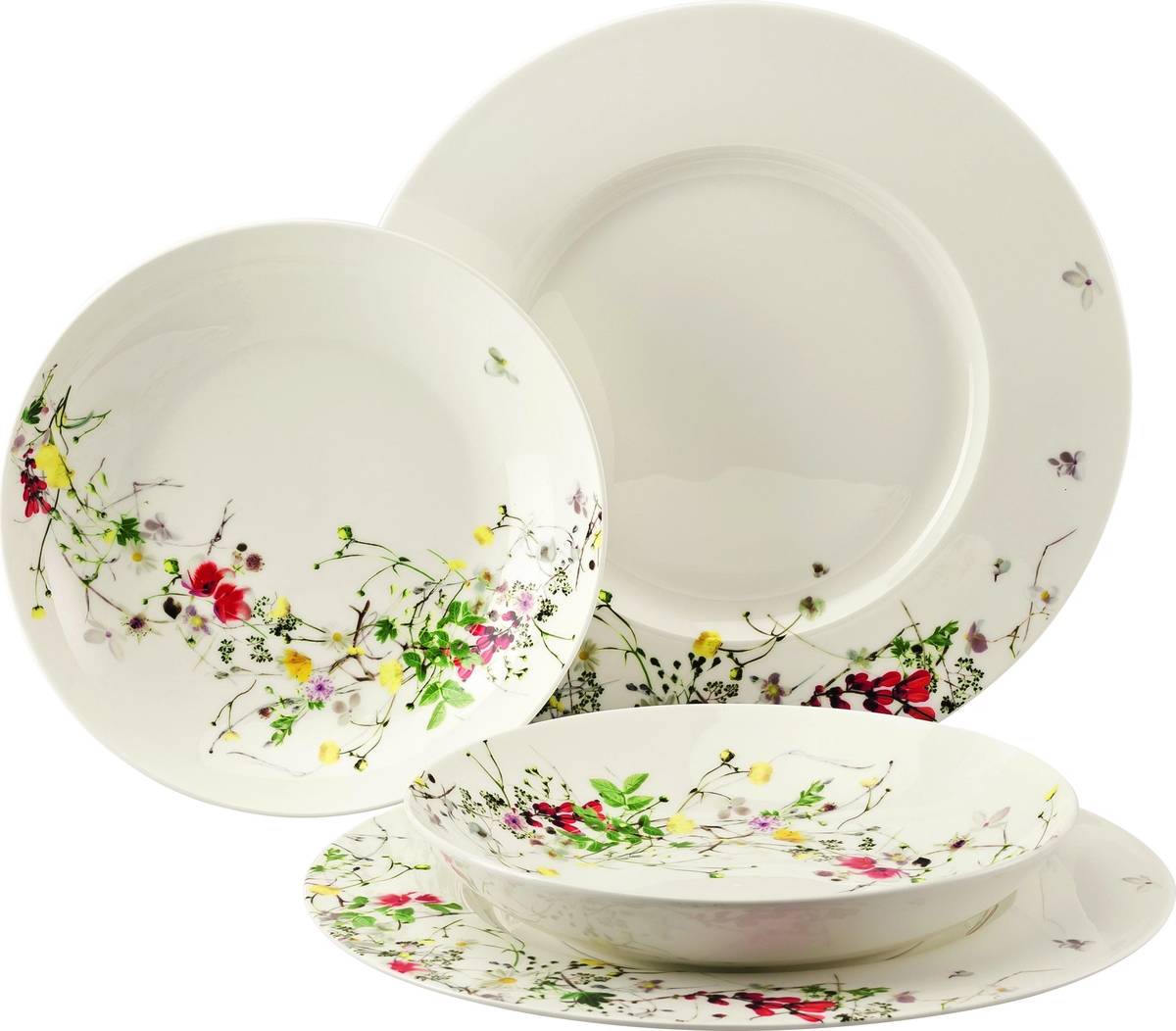 Rosenthal Dárková sada porcelánu Brillance Fleurs Sauvages, talíře, 4ks