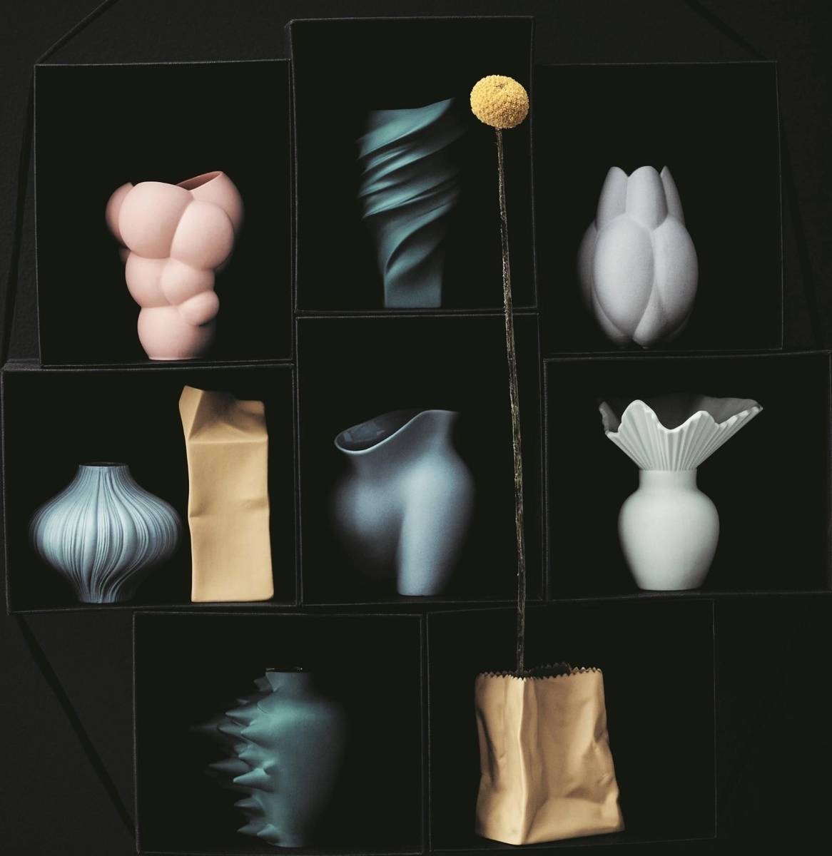 Rosenthal Mini váza Do not litter Pacco Bello, 11 cm, okrová Fossil