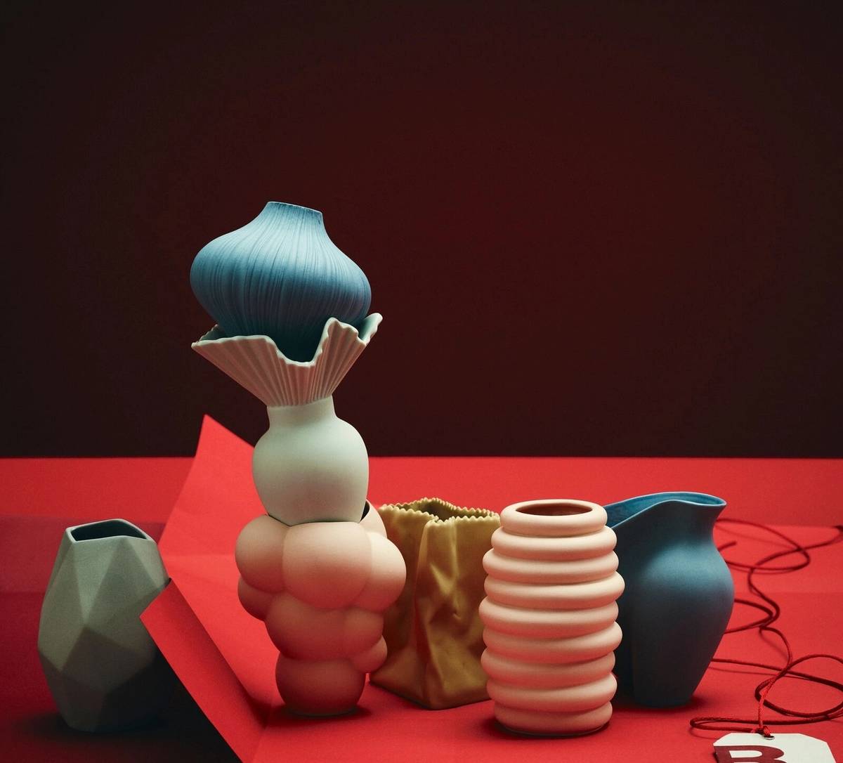 Rosenthal Mini váza Bag, 9 cm, okrová Fossil