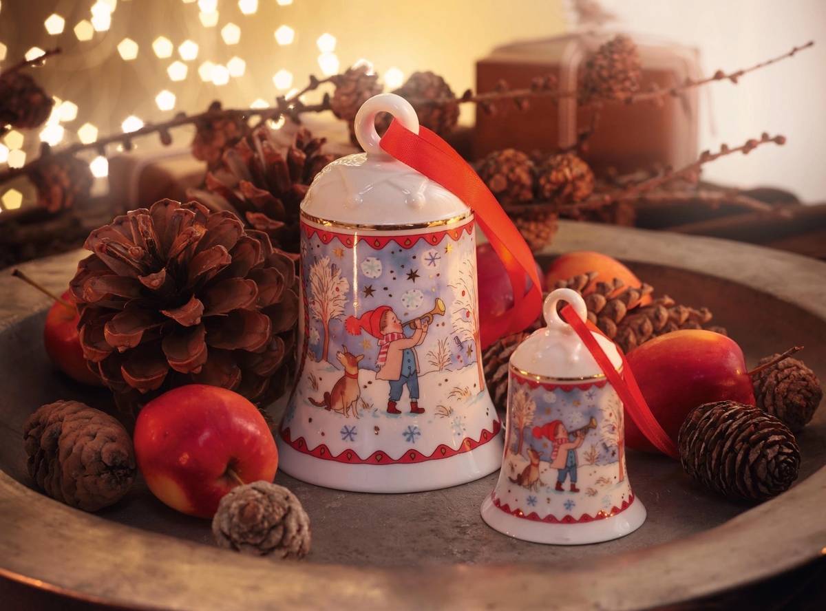 Rosenthal Štědrý večer Porcelánová ozdoba na stromeček Zvonek, 7 cm