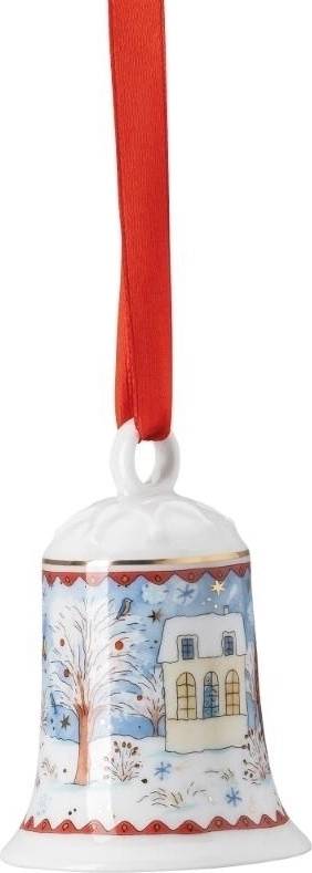 Rosenthal Štědrý večer Porcelánová ozdoba na stromeček Zvonek, 7 cm