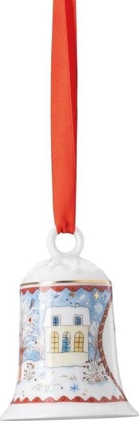 Rosenthal Štědrý večer Porcelánová ozdoba na stromeček Zvonek, 7 cm