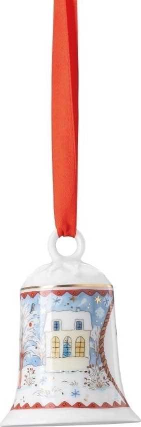 Rosenthal Štědrý večer Porcelánová ozdoba na stromeček Zvonek, 7 cm