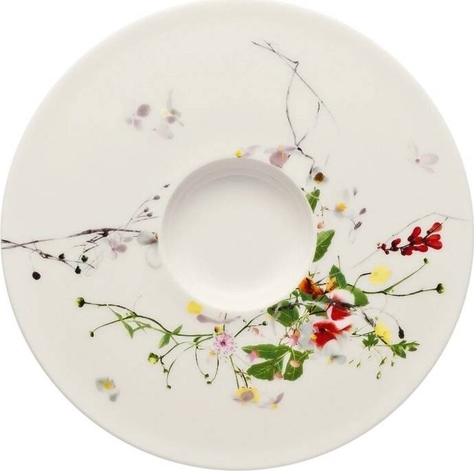 Rosenthal Brillance Fleurs Sauvages Podšálek k hrnečku na cappuccino / čaj, 16 cm