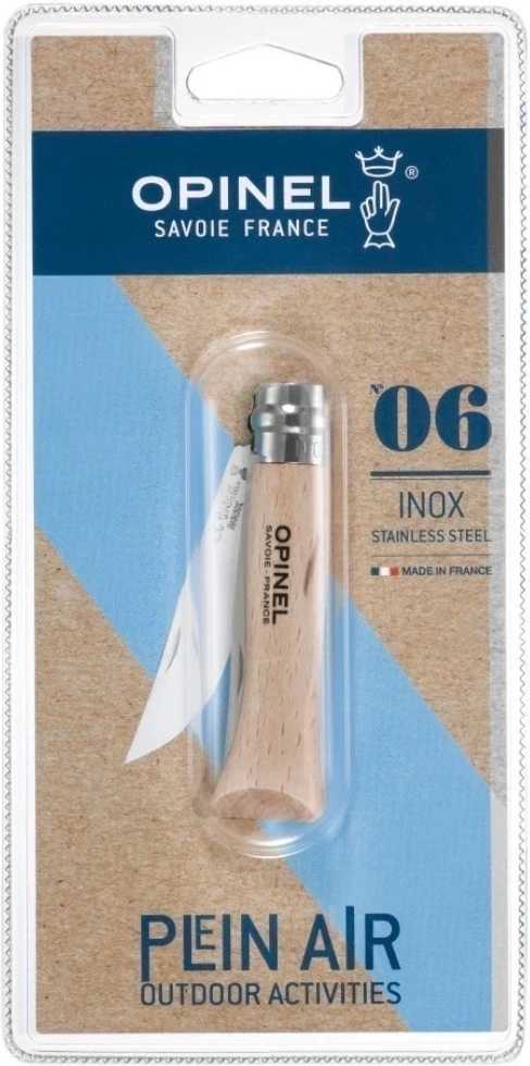 Opinel Stainless Steel Zavírací nůž N°06 Stainless Steel, 7 cm, blistr