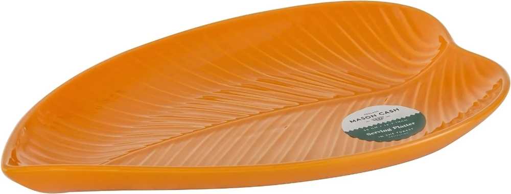 Mason Cash In the Forest Servírovací talíř ve tvaru listu, oranžový