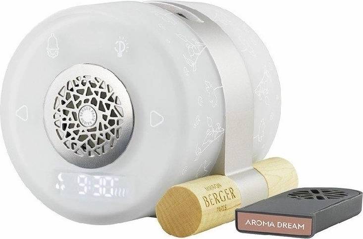 Maison Berger Paris Sada elektrický Difuzér s budíkem Night & Day + kapsle Aroma Dream – Jemná ambra