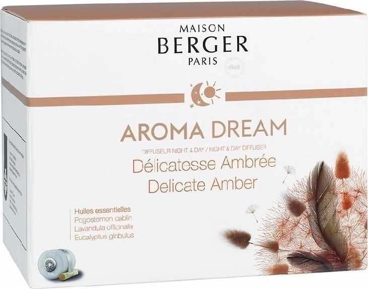 Maison Berger Paris Sada elektrický Difuzér s budíkem Night & Day + kapsle Aroma Dream – Jemná ambra