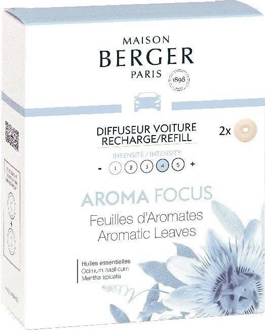Maison Berger Paris Keramická náplň vůně do auta Aroma Focus – Aromatické listí, 2 ks