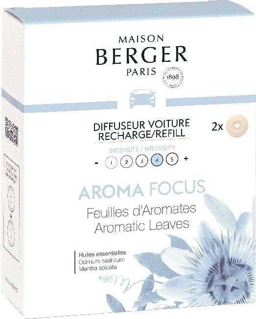 Maison Berger Paris Keramická náplň vůně do auta Aroma Focus – Aromatické listí, 2 ks