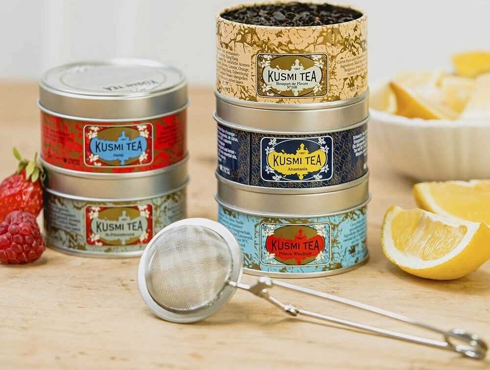 Kusmi Tea Essentials dárkový set s čajovým sítkem