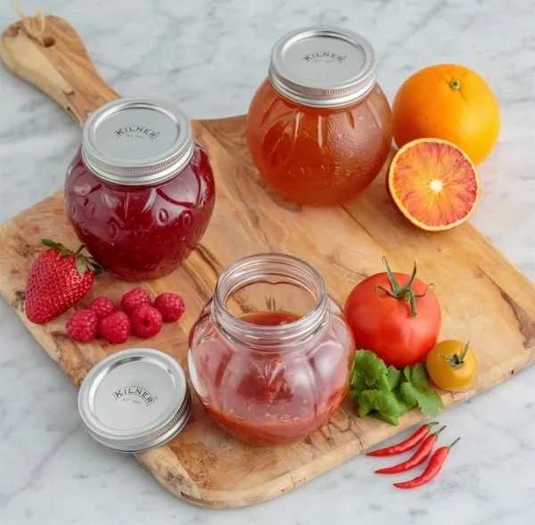 Kilner Ozdobná zavařovací sklenice ve tvaru rajčete, 400 ml