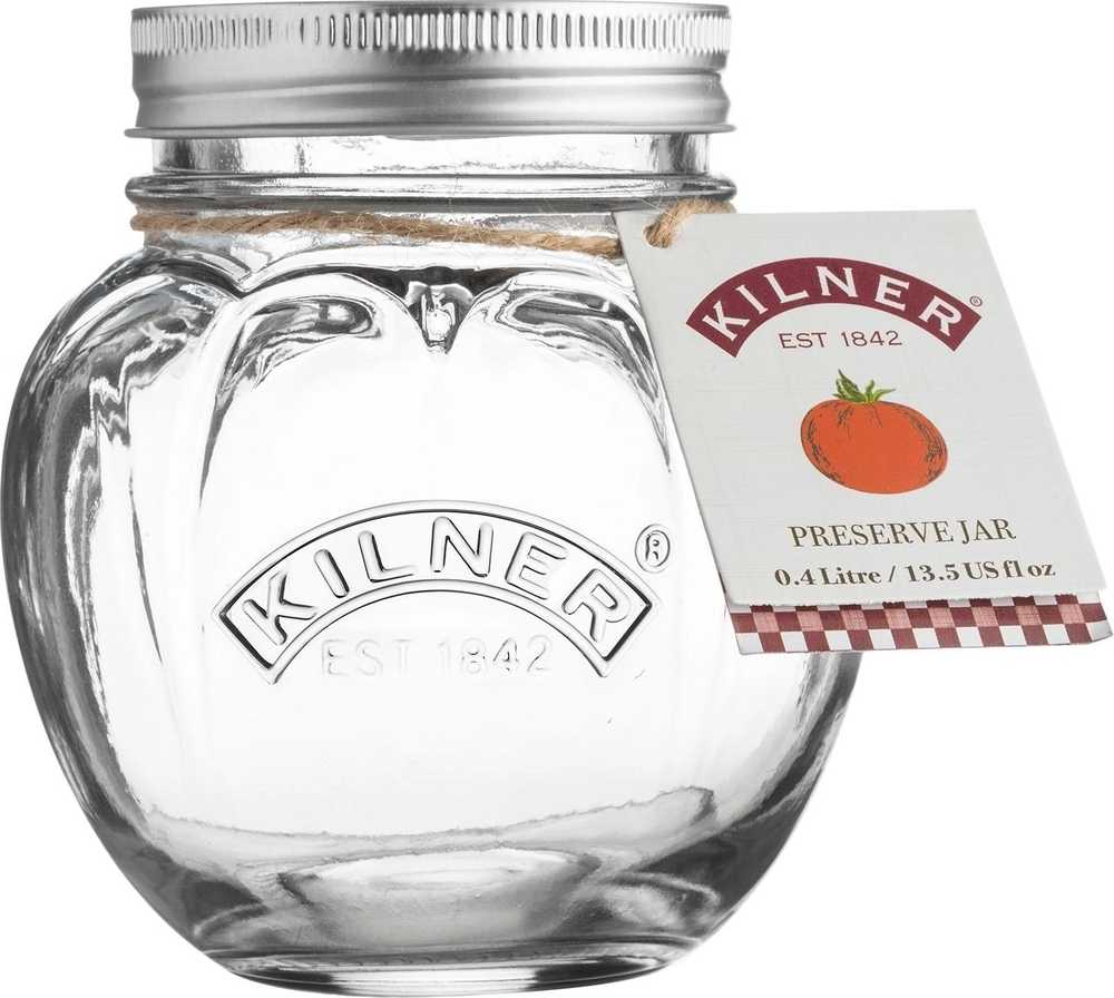 Kilner Ozdobná zavařovací sklenice ve tvaru rajčete, 400 ml