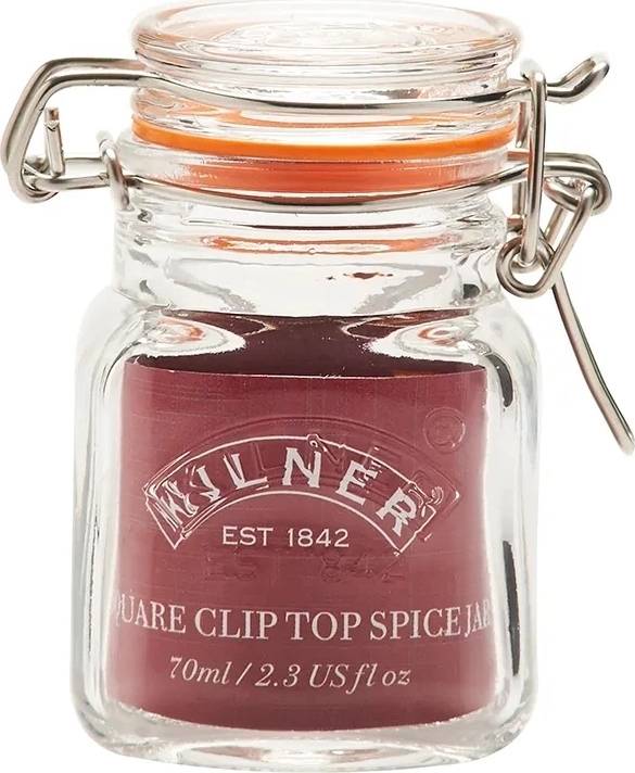 Kilner Hranatá zavařovací sklenice s klipem, 0,07 l