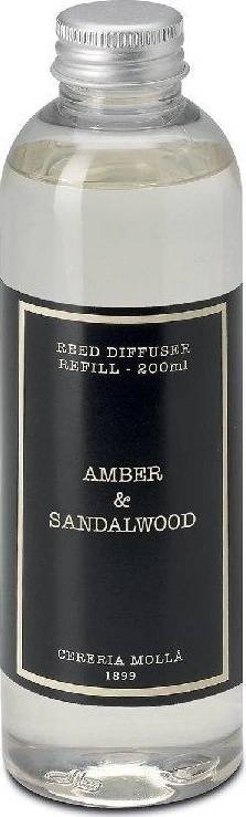 Cereria Mollá Náplň do difuzéru Amber & Sandalwood, 200 ml