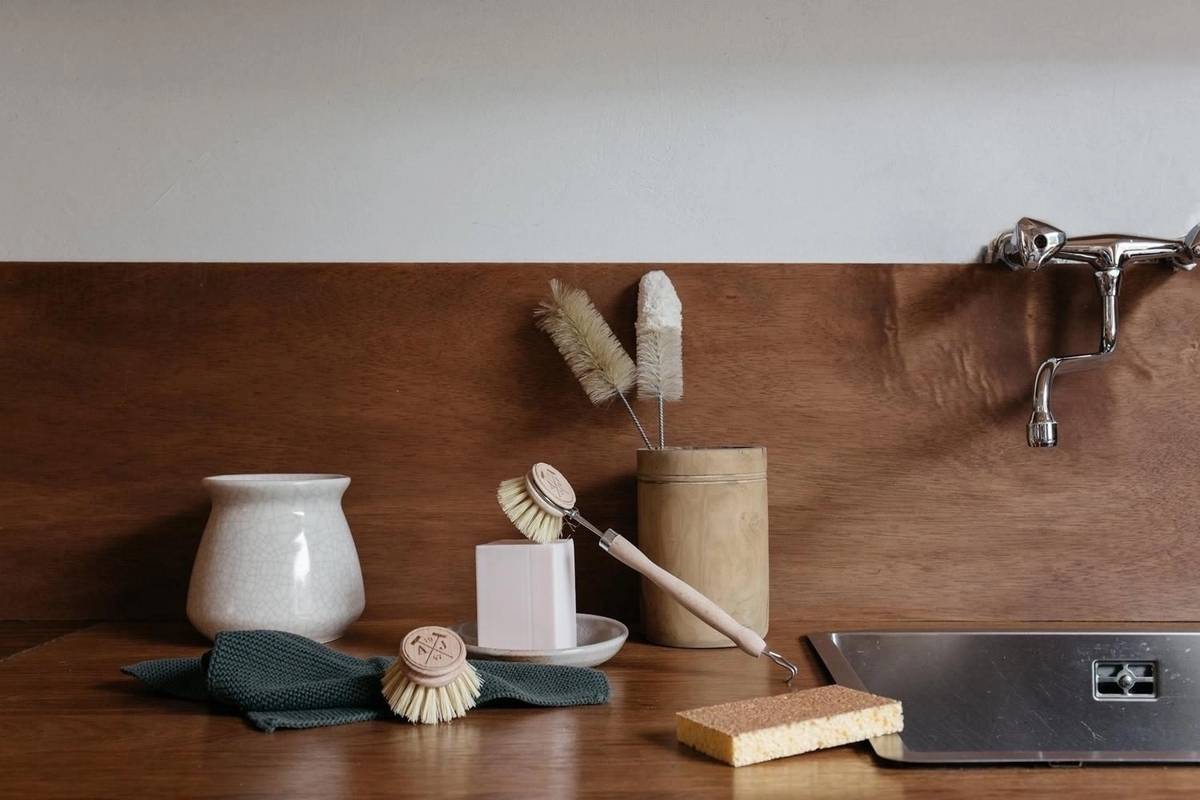 Andrée Jardin Sada na mytí nádobí zero waste, mýdlo máta / citrón