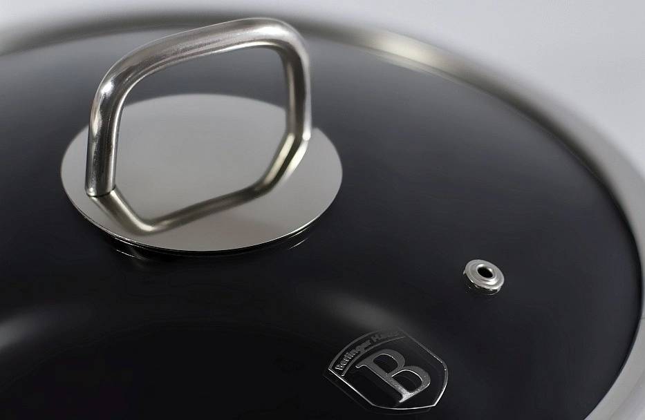 Berlingerhaus Kastrol s mramorovým povrchem a poklicí 20 cm Granit Diamond Line 