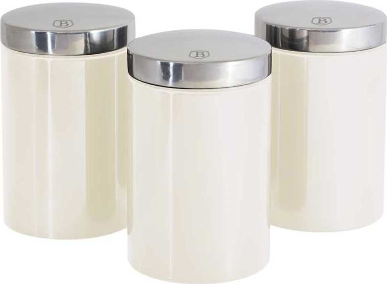 Berlingerhaus Dóza na potraviny sada 3 ks Cream Metallic Line