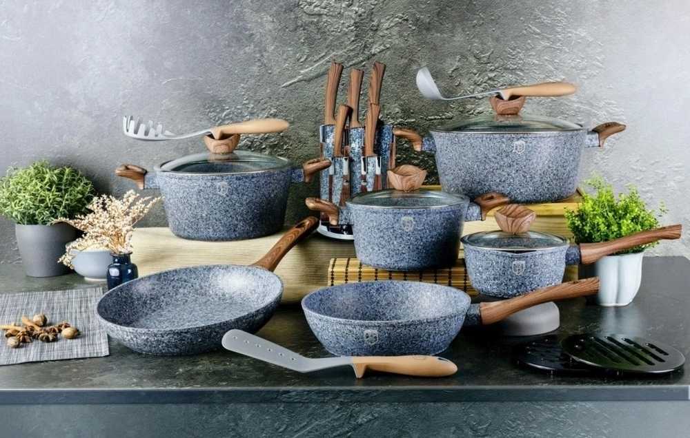 Berlingerhaus Pekáč kulatý s mramorovým povrchem a poklicí 32 cm Forest Line 