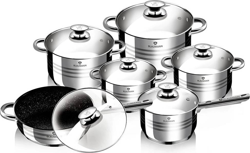 Blaumann Sada nádobí nerez 12 ks Jumbo Gourmet line 