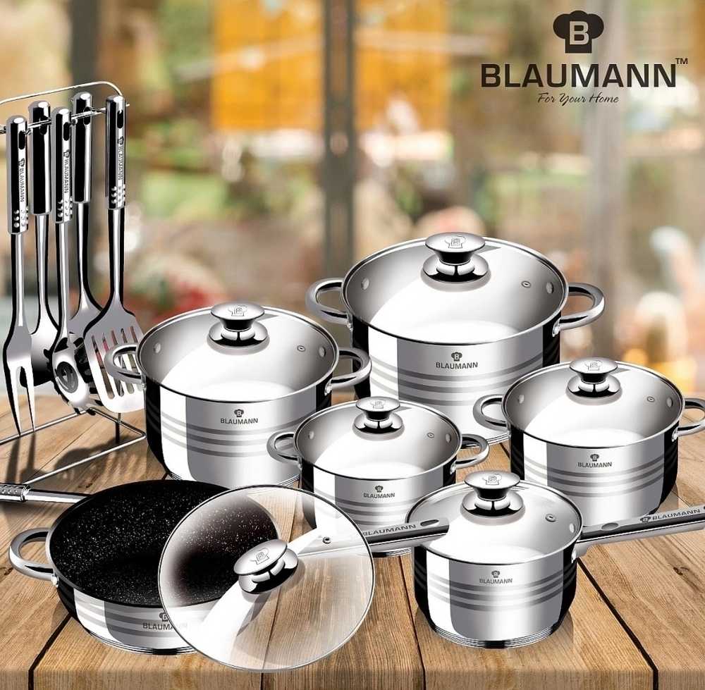 Blaumann Sada nádobí nerez 12 ks Jumbo Gourmet line 