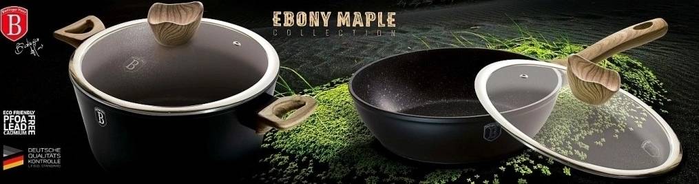 Berlingerhaus Sada nádobí s mramorovým povrchem 10 ks EBONY Line Maple 