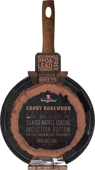 Berlingerhaus Pánev na palačinky s mramorovým povrchem 25 cm EBONY Line Rosewood 