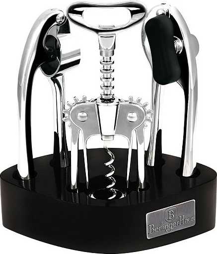 Berlingerhaus Kuchyňské náčiní ve stojanu sada 4 ks Royal Black Collection